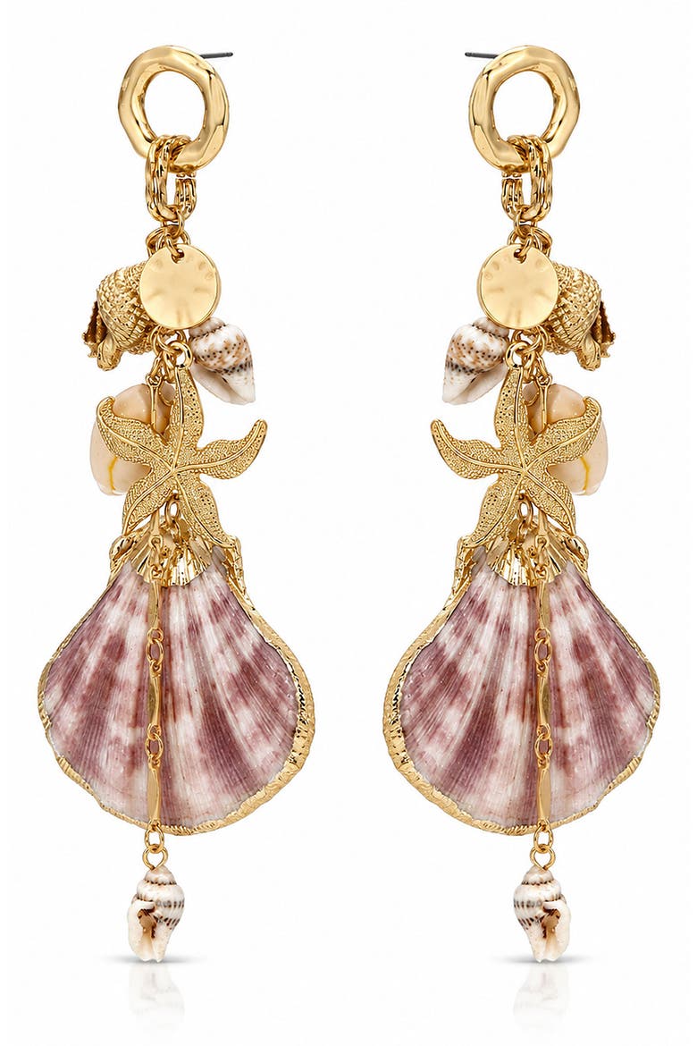 Mermaid Tears Earrings, Alternate, color, GOLD