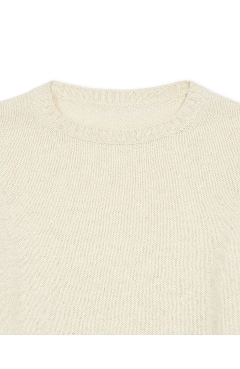 Fortela Marco Alpaca Round Neck Sweater, Alternate, color, Off White