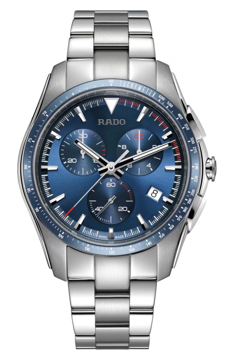 RADO Chronograph Hyperchrome Bracelet Watch, 44.9mm, Main, color,