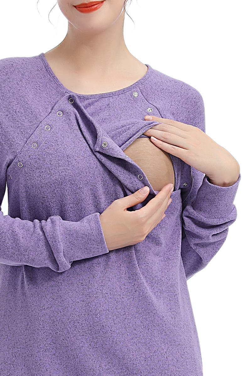 Kimi and Kai Kimi & Kai Zoie Maternity/Nursing Pajamas, Alternate, color,