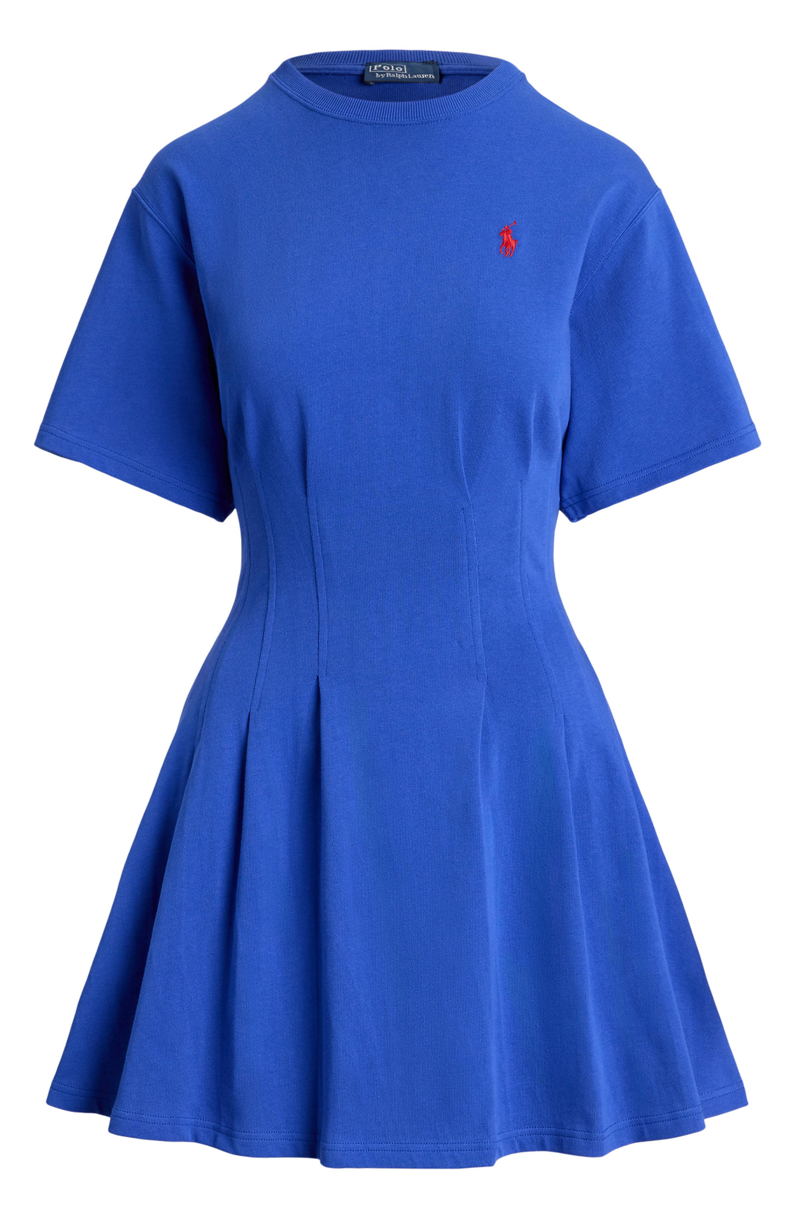 ralph lauren sweater bodice short sleeve dress Pleated Cotton Jersey Minidress (Women)