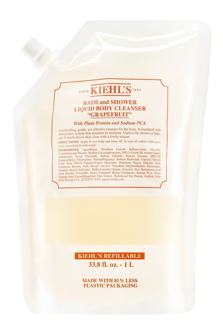 Grapefruit Bath & Shower Liquid Body Cleanser, Main, color, REFILL
