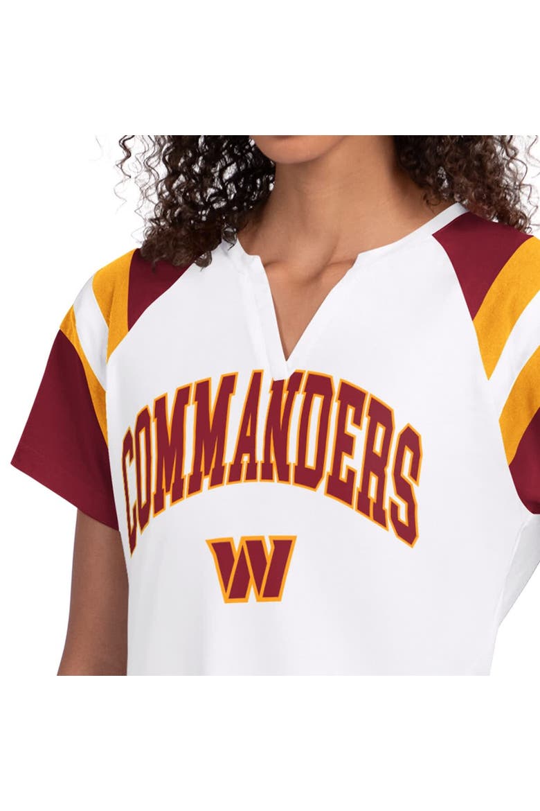 Women's Starter  White Washington Commanders Game On Notch Neck T-Shirt, Alternate, color, White