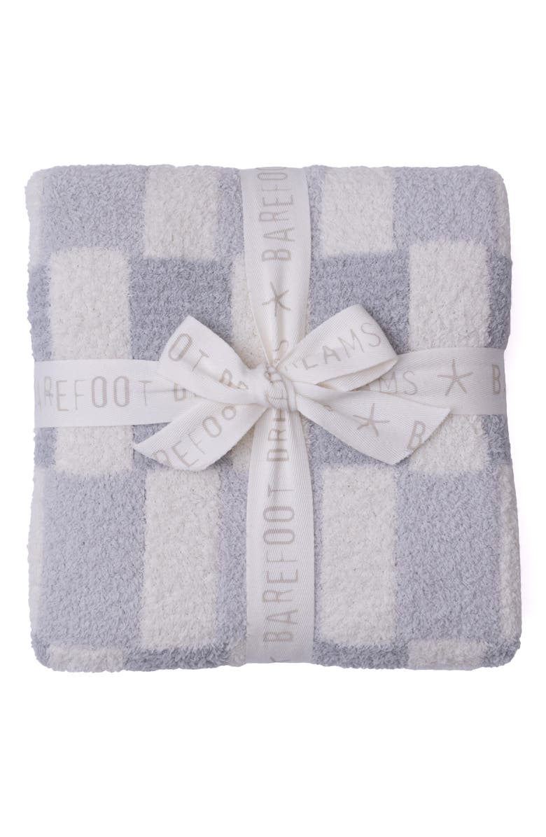 Barefoot Dreams<sup>®</sup> Check Stroller Blanket, Main, color, Platinum Multi