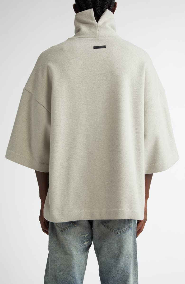 Fear of God Short Sleeve Cotton & Wool Turtleneck T-Shirt, Alternate, color, 