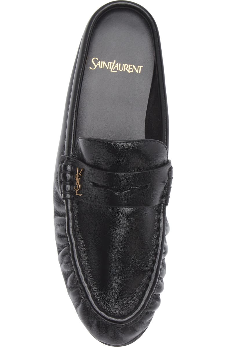 Saint Laurent Le Penny Loafer Mule, Alternate, color, Nero