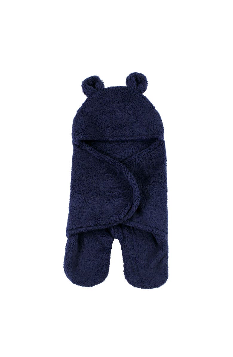 Hudson Baby Cozy Fluffy Animal Print Stroller Footmuff, Main, color, Navy