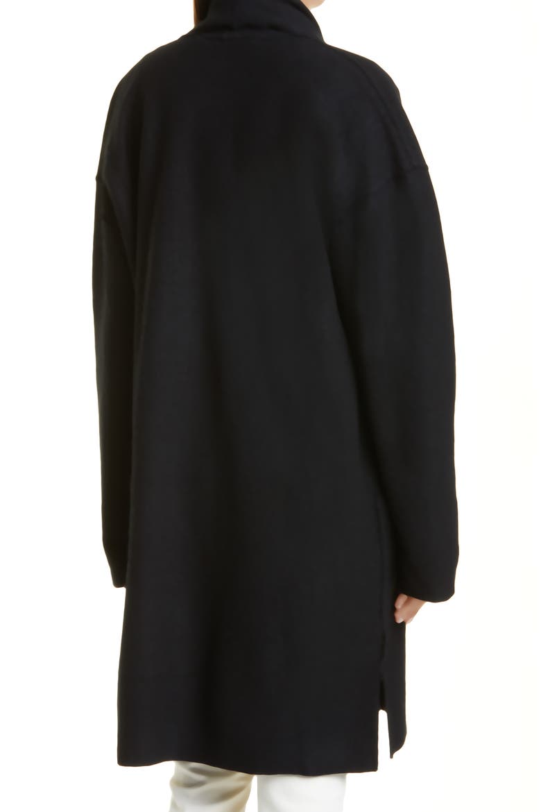 Open Front Boiled Wool Jacket, Alternate, color, BLACK