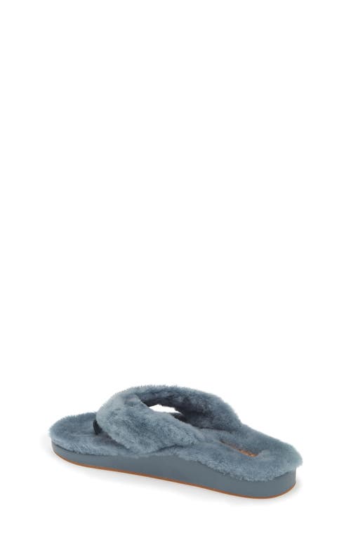 Olukai Kipea Heu Genuine Shearling Slide Sandal In Animal Print