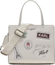 KARL LAGERFELD PARIS Maybelle Pins+Rhinestones Satchel