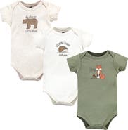Hudson Baby Soft Cotton Bodysuit Triple Pack