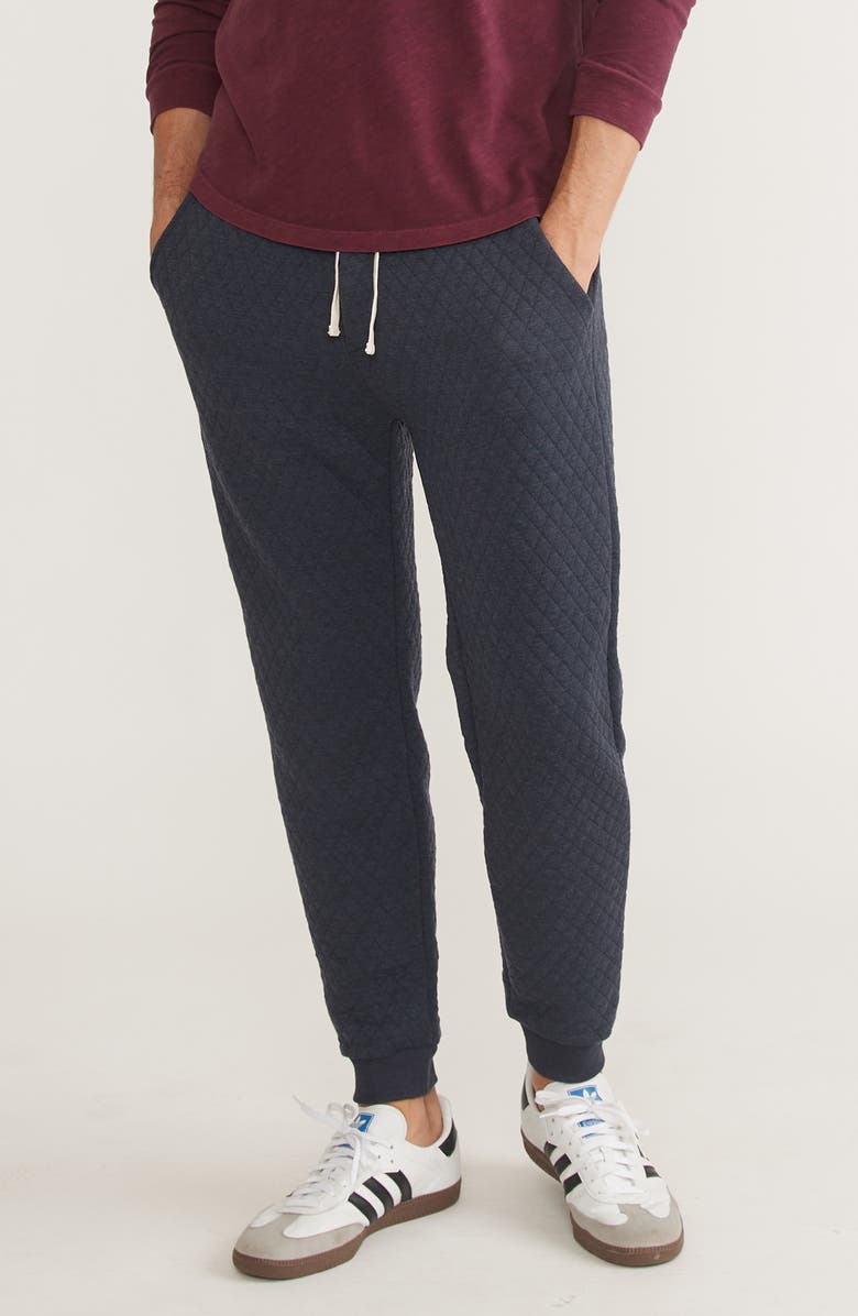 Marine Layer Corbet Quilted Joggers, Main, color, Navy