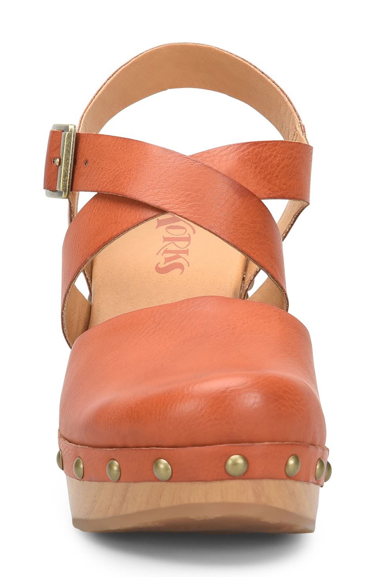 Abloom Strappy Clog Platform Slingback Pump, Alternate, color, ORANGE