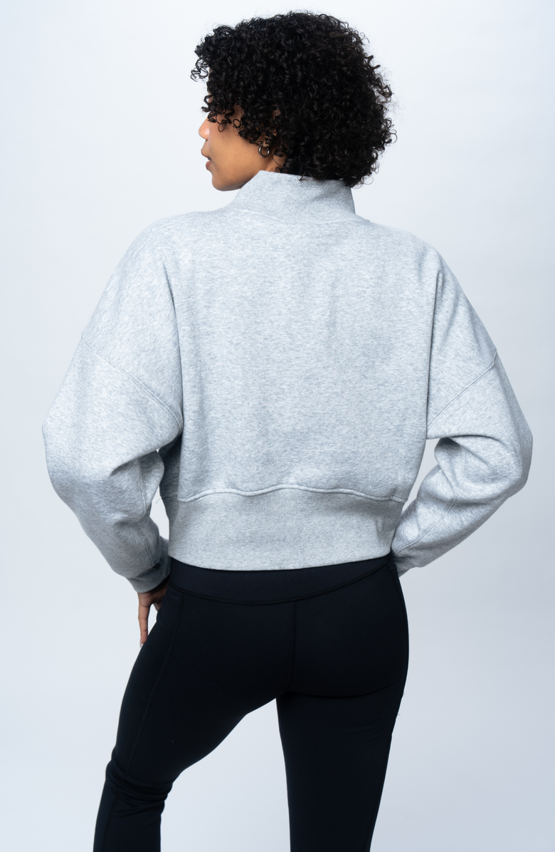 Sierra Madre Golf SportFleece Mock Neck Pullover, Alternate, color, Heather Grey