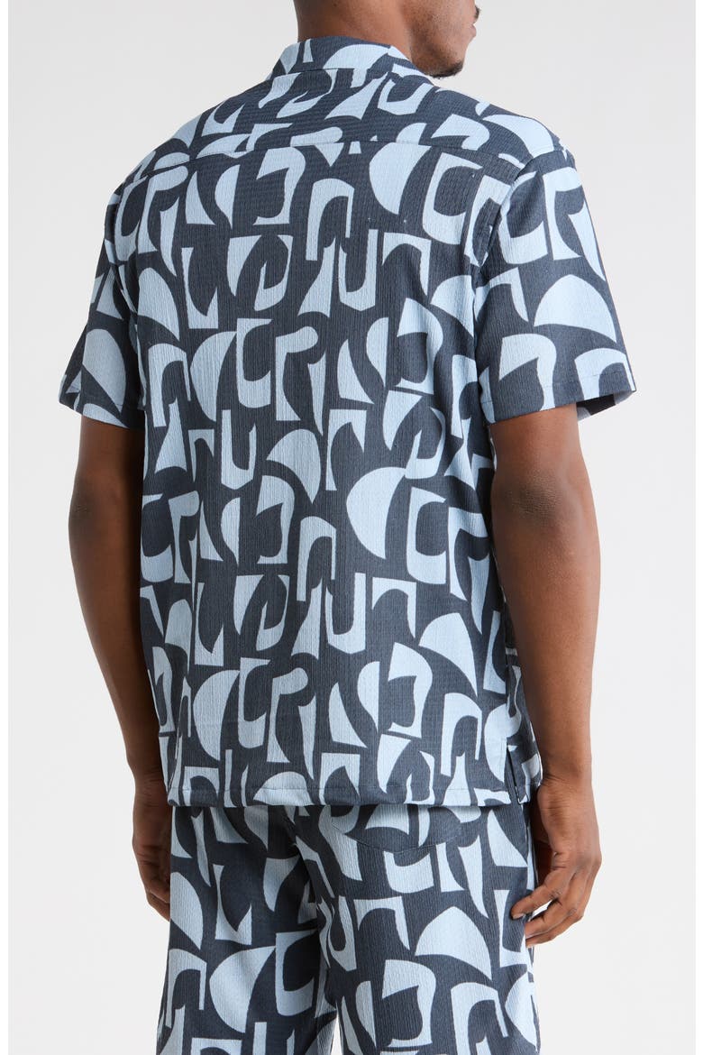 Abstract Print Camp Shirt, Alternate, color, BLUE FINCH