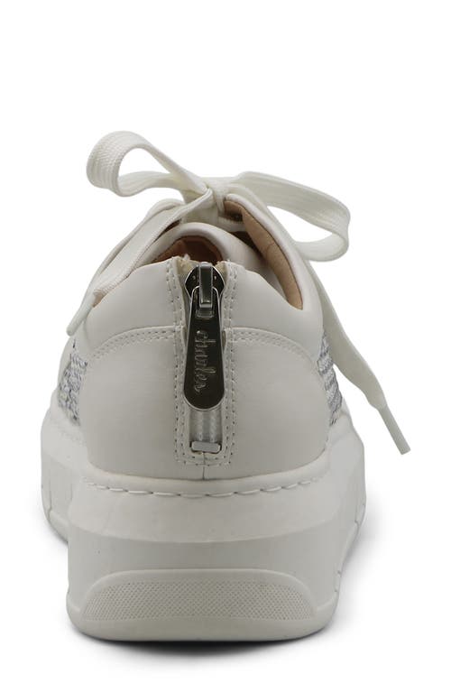 Charles David Sean Rhinestone Sneaker In White