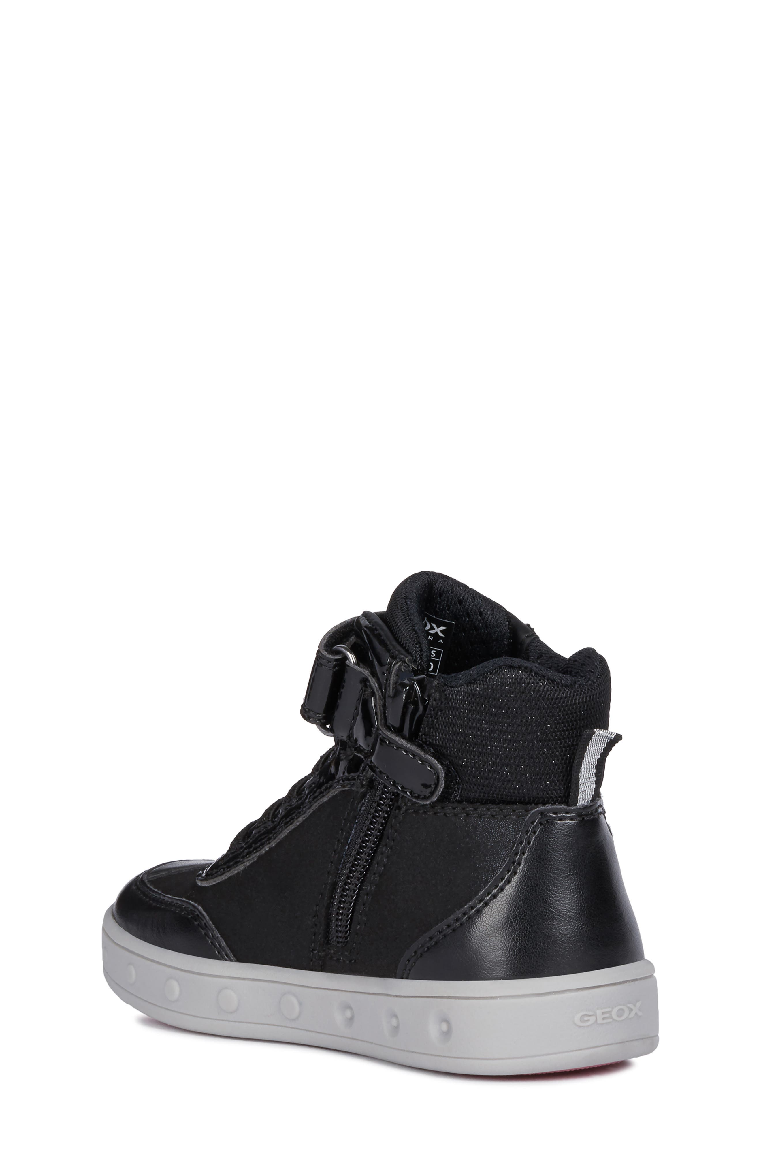 Geox Skylin Sequin Light-Up High Top Sneaker, Alternate, color, 