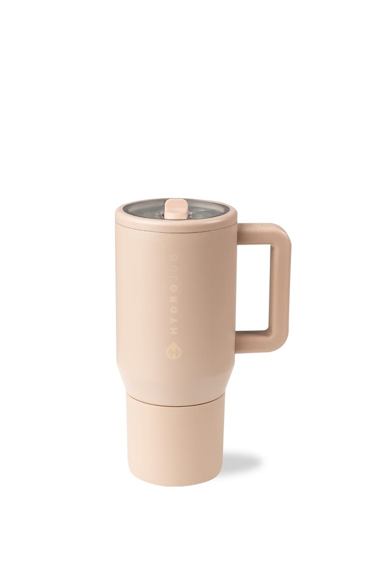 Traveler - Water Bottle with Handle & Flip Straw 20oz, Main, color, Autumn Oak