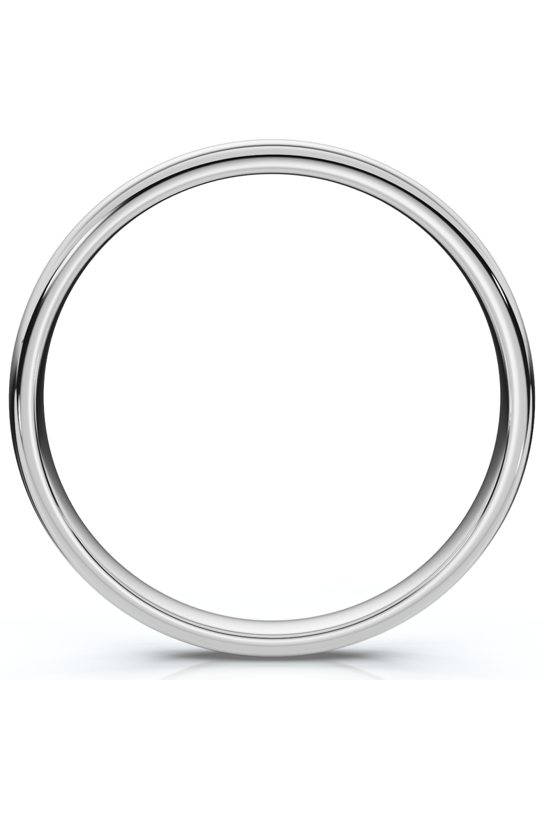 2mm 14K Gold Comfort Fit Plain Wedding Band, Alternate, color, 14k White Gold
