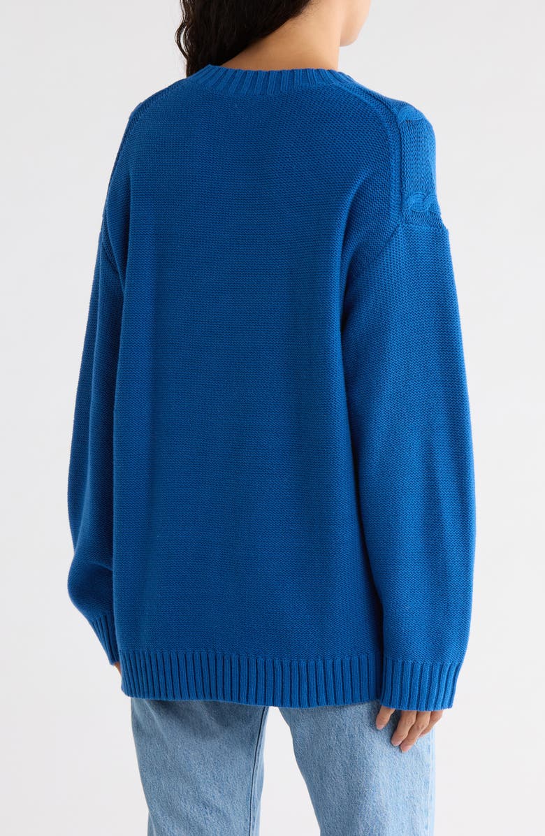 Abound Oversize Cable Stitch Sweater, Alternate, color, Blue True