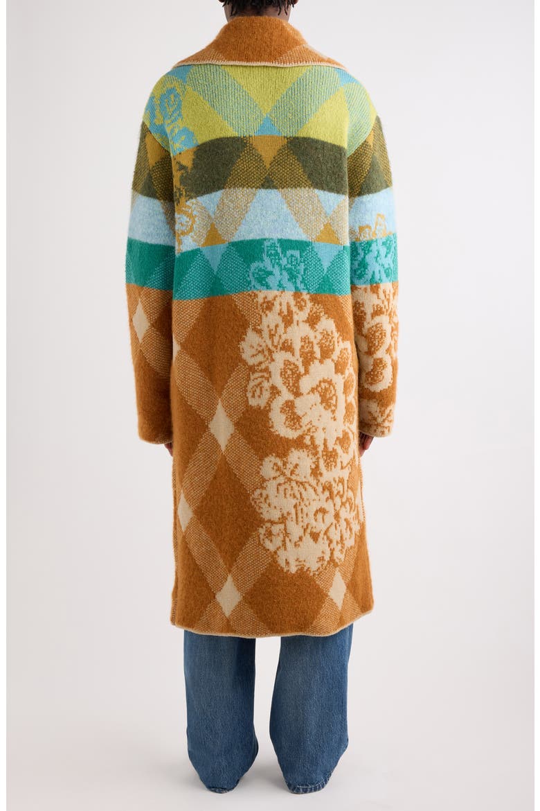 Masan Long Cardigan, Alternate, color, RUST