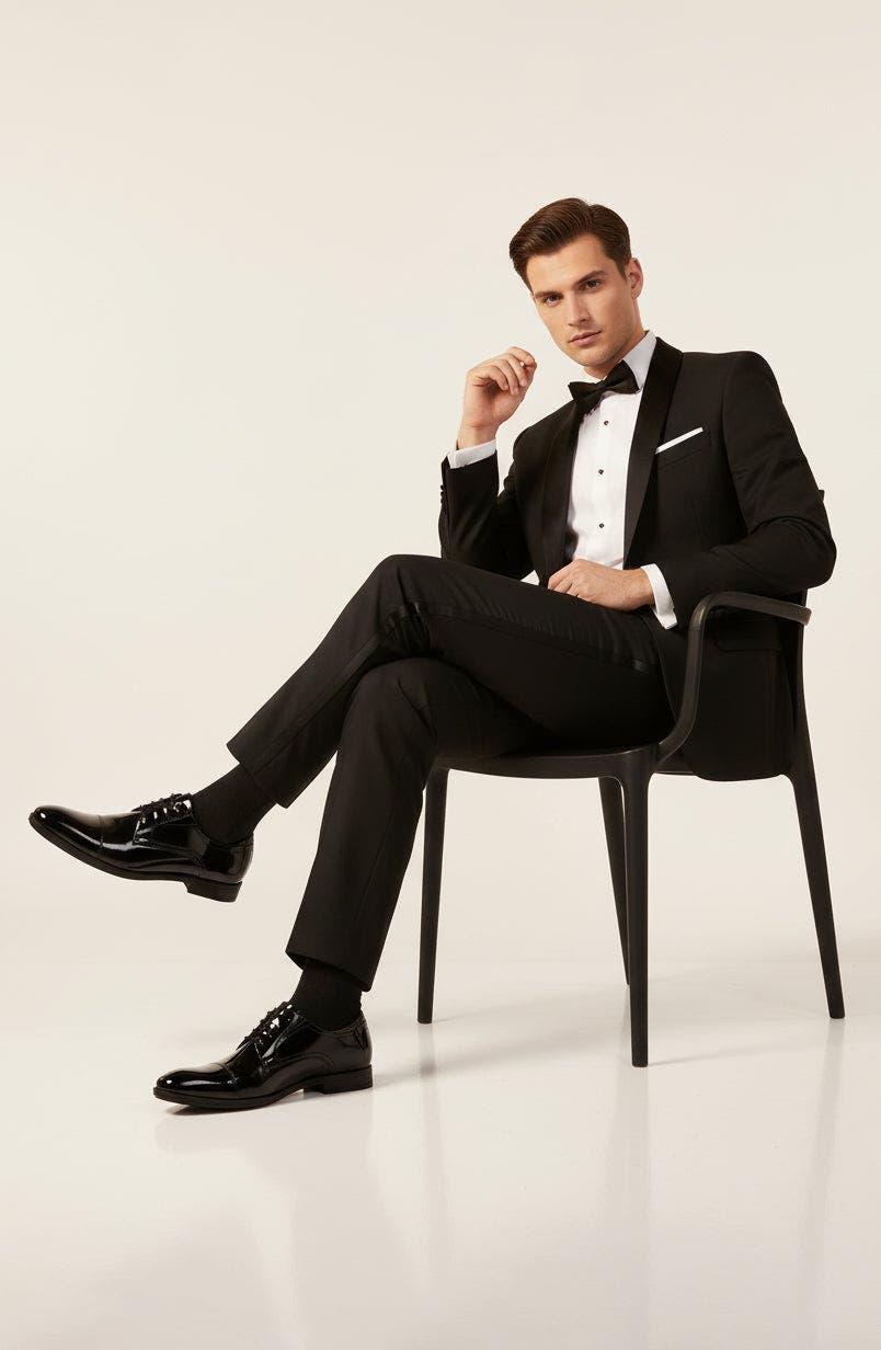 Baker Street Hands Free Technology Leather Cap Toe Dress Oxford, Alternate, color, Black Patent Leather