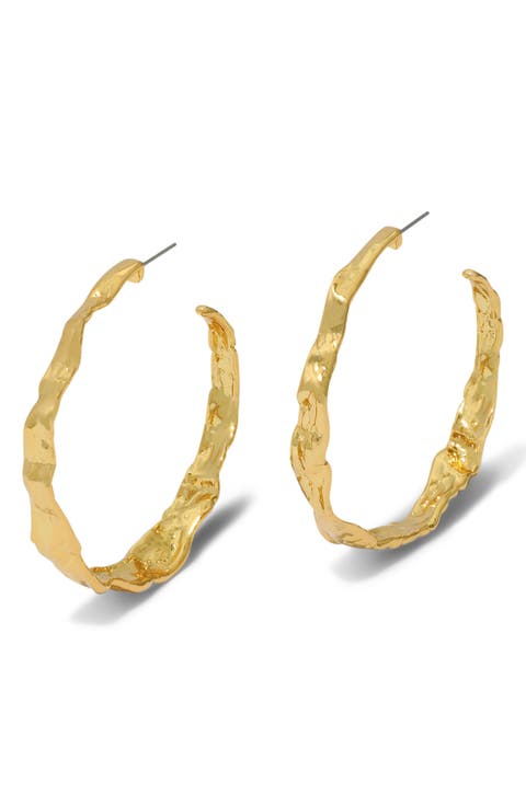 Brut Textured Hoop Earrings