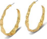 Alexis Bittar Brut Textured Hoop Earrings