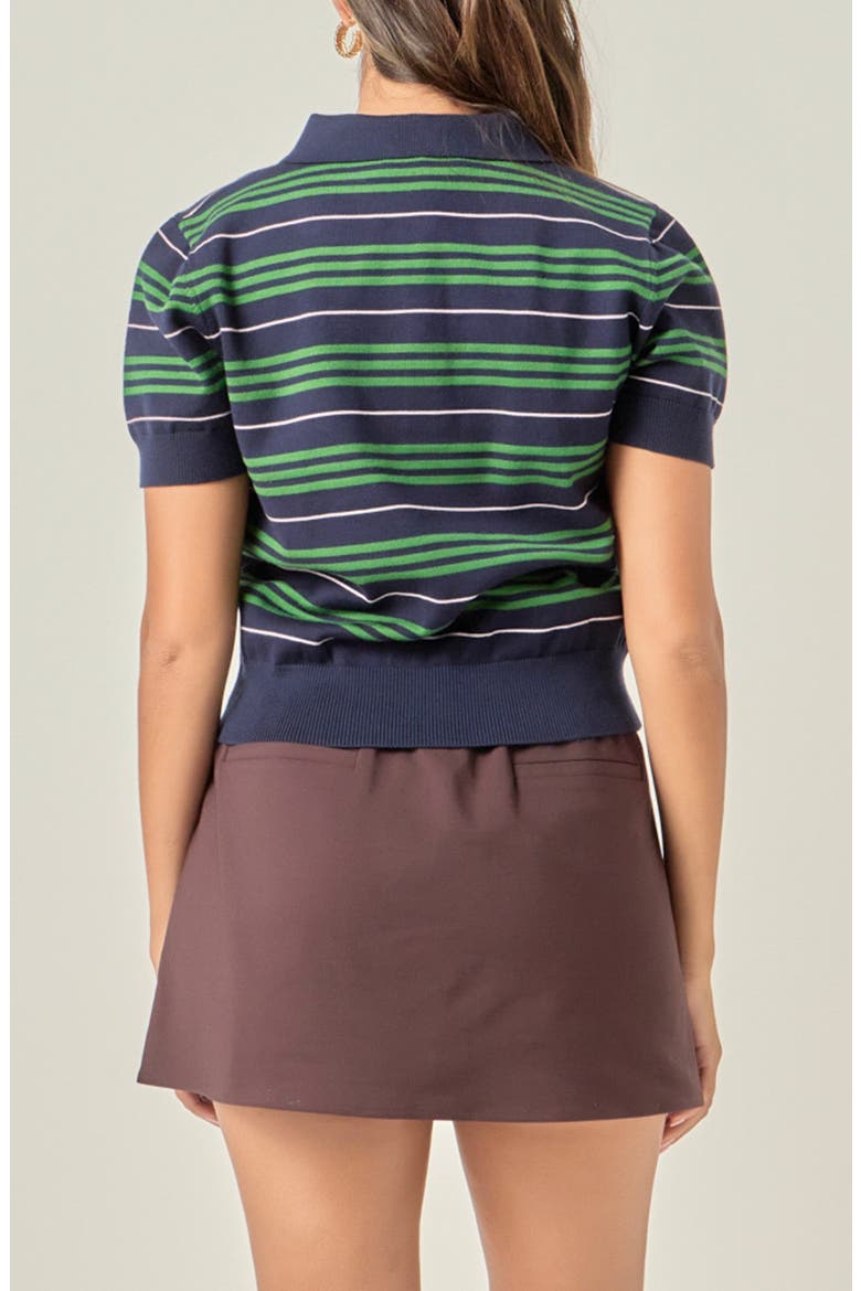 Stripe Polo Sweater, Alternate, color, NAVY/ MULTI