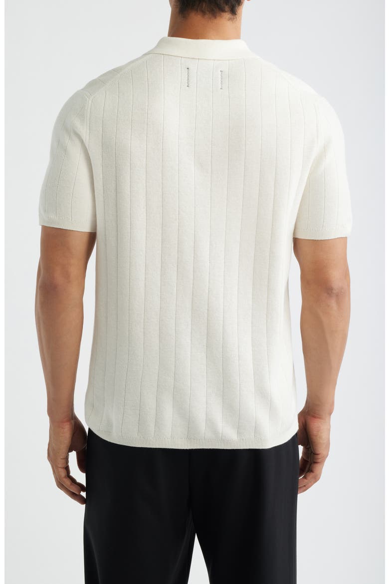 Piazza Rib Cotton & Linen Full Button Cardigan, Alternate, color, IVORY