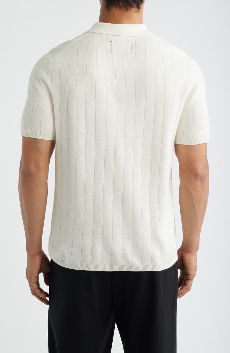 Reigning Champ Piazza Rib Cotton & Linen Full Button Cardigan, Alternate, color, Ivory