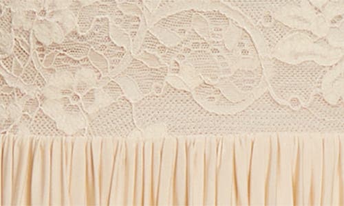 Zimmermann Rebellion Lace Inset Off The Shoulder Draped Dress In Neutral