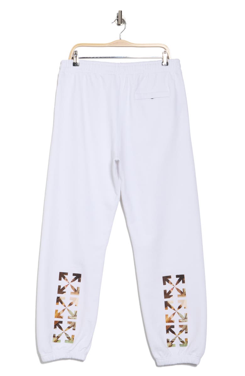 Off-White Caravaggio Lute Slim Sweatpants, Alternate, color, White