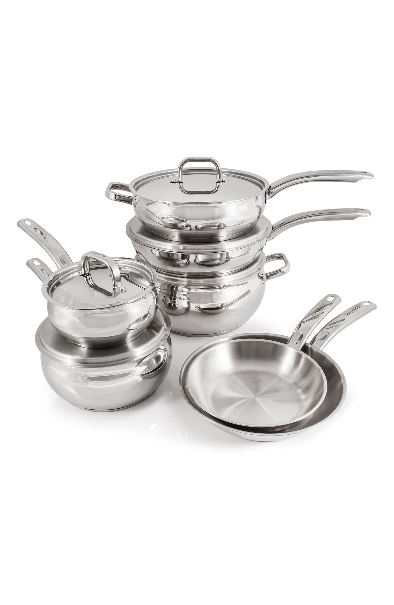 BergHOFF Stainless Steel Belly 12-Piece Cookware Set