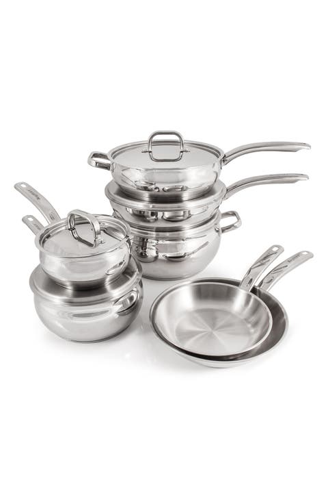 Stainless Steel Belly 12-Piece Cookware Set