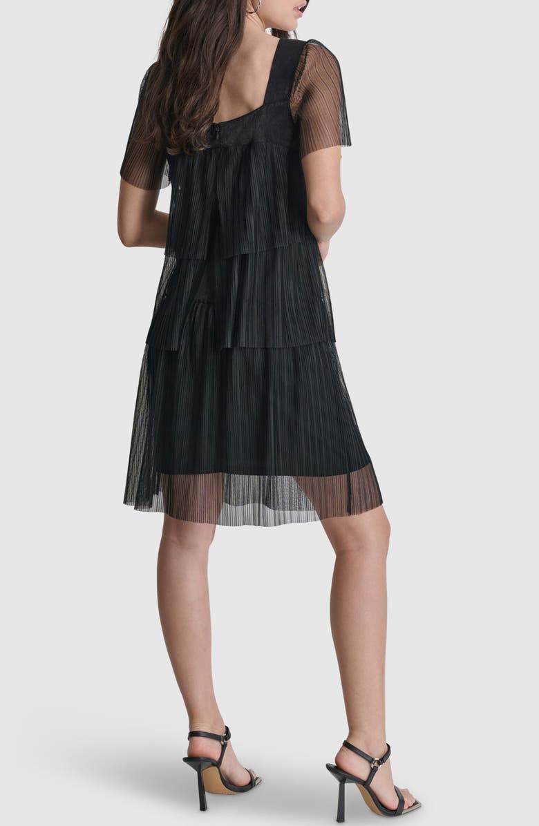 DKNY Plissé Shift Dress, Alternate, color, 