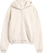 SKIMS Cotton Fleece Blend Classic Zip-Up Hoodie