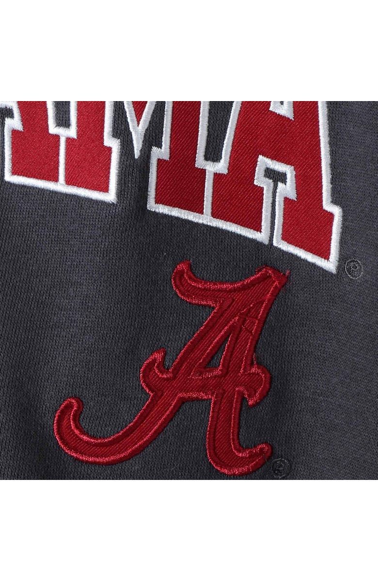 STADIUM ATHLETIC Youth Charcoal Alabama Crimson Tide Applique Arch & Logo Full-Zip Hoodie, Alternate, color,