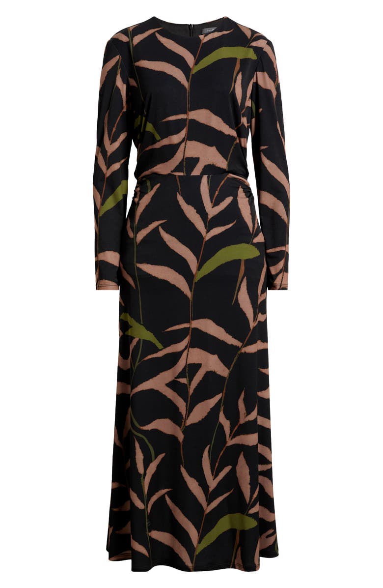 Julia Jordan Abstract Print Long Sleeve Midi Dress, Main, color, Black Multi