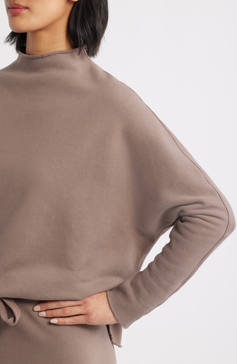 Frank & Eileen Effie Funnel Neck Capelet Sweatshirt, Alternate, color, Brulee