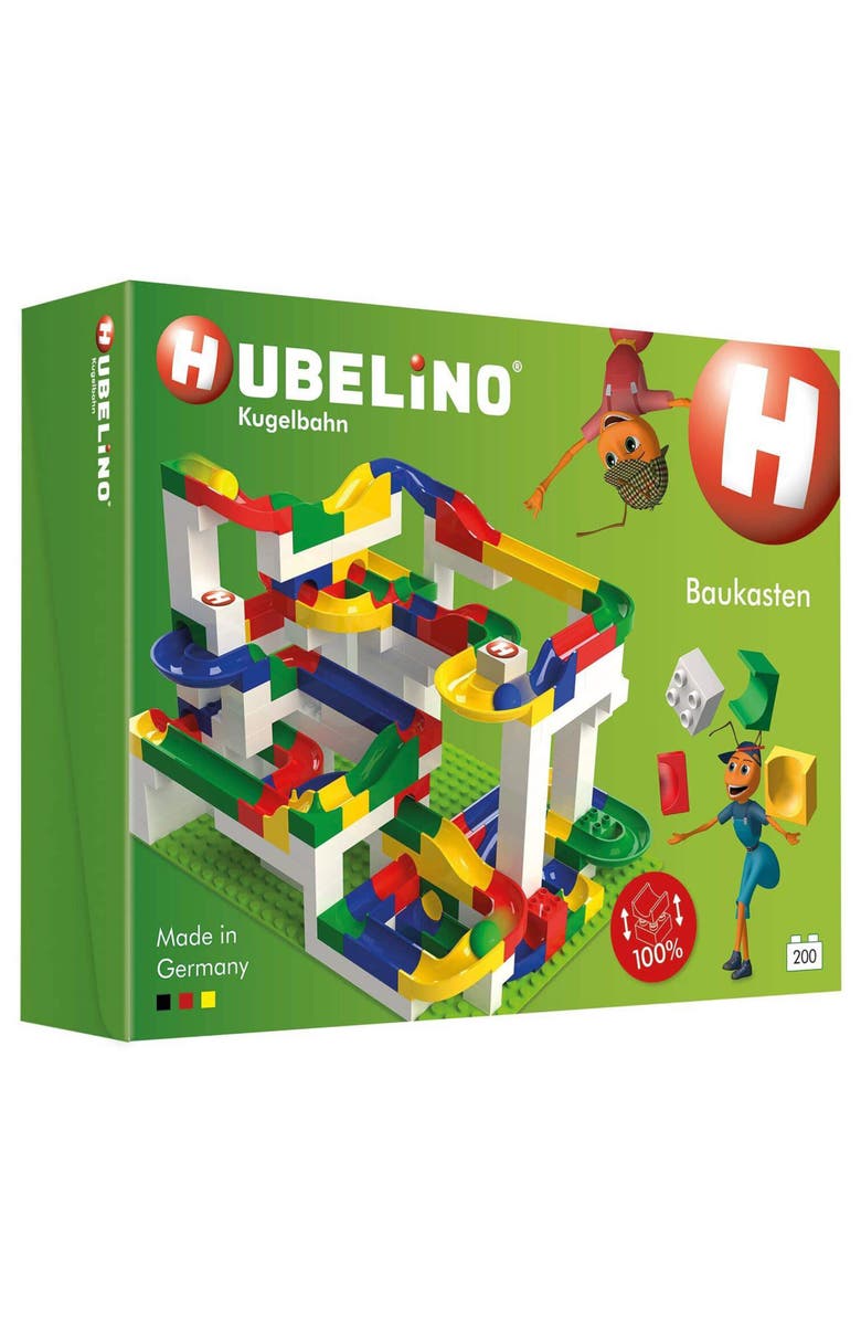 Hubelino Marble Run - 200-Piece Big Building Box - The Original! Made in Germany! - Certified and Award-Winning Marble Run - 100% Compatible with Other Building Sets, Alternate, color, Multi