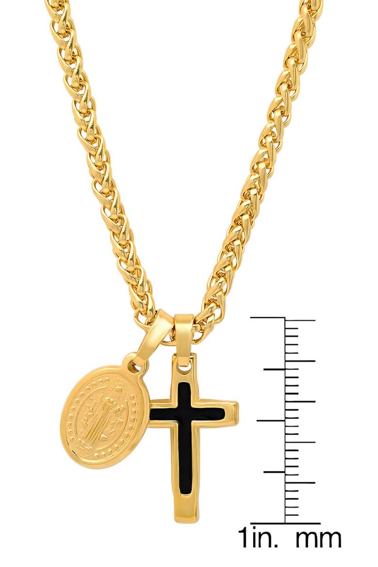 Men's Lady Guadalupe Pendant Necklace, Alternate, color, GOLD