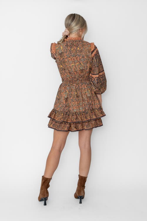 West Of Pascale Mini Dress In Brown