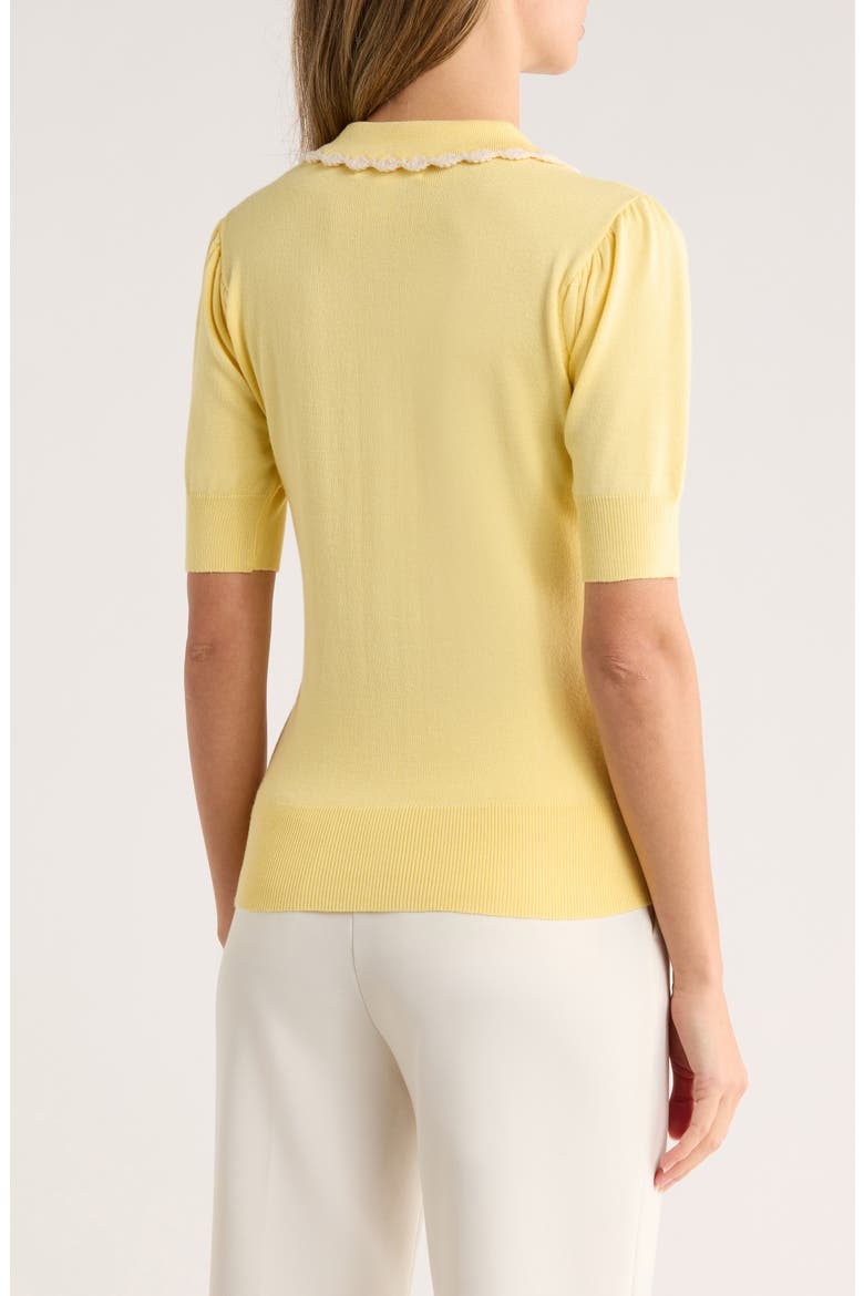 Gwen Lace Trim Sweater, Alternate, color, POPCORN