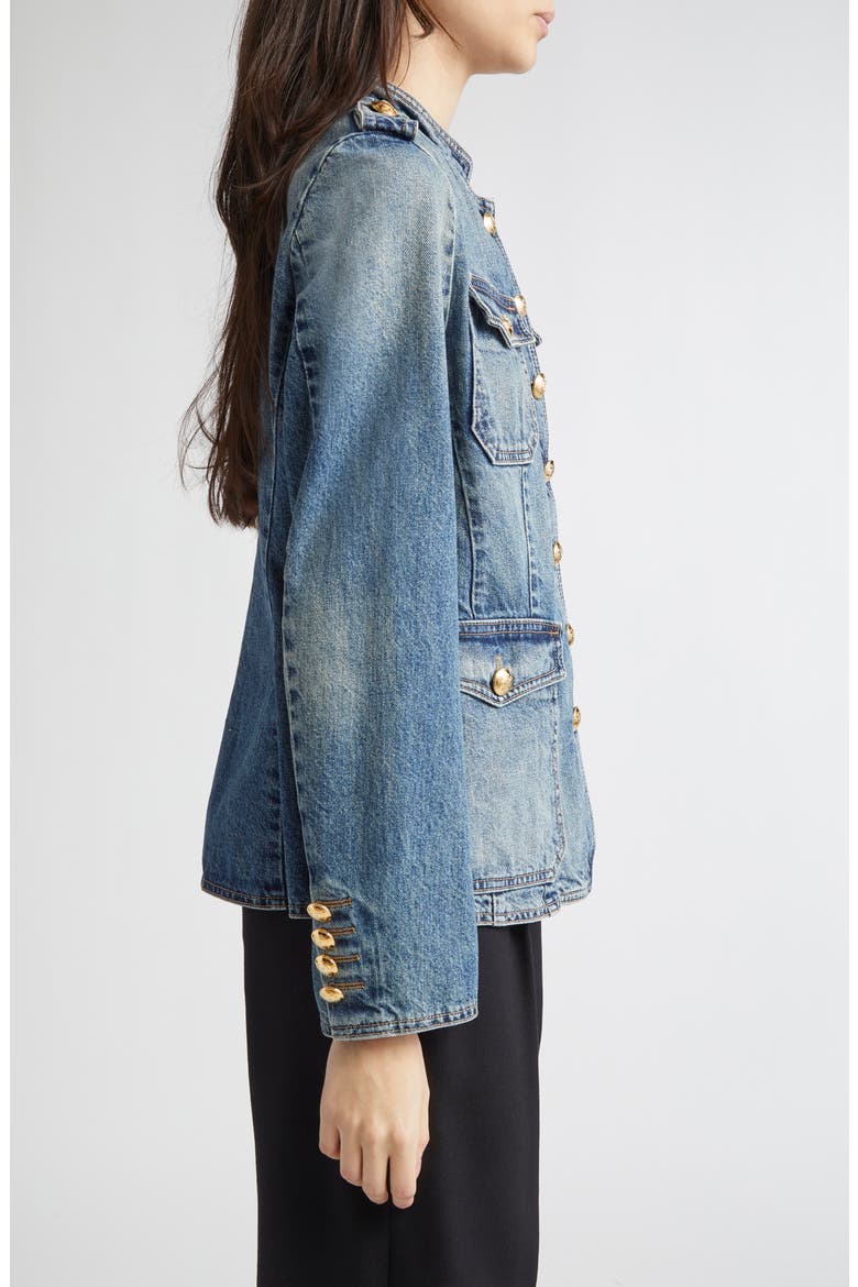 Geraldine Denim Jacket, Alternate, color, SIMON WASH