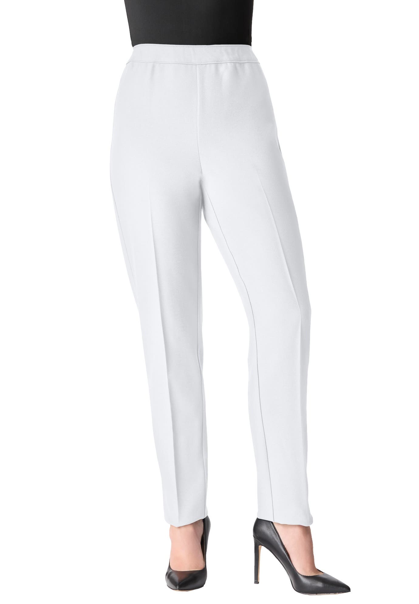 Plus Size Classic Bend Over Structured Straight Leg Pull-On Pant - image 3