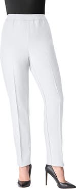 Roaman's Plus Size Classic Bend Over® Structured Straight Leg Pull On Pant