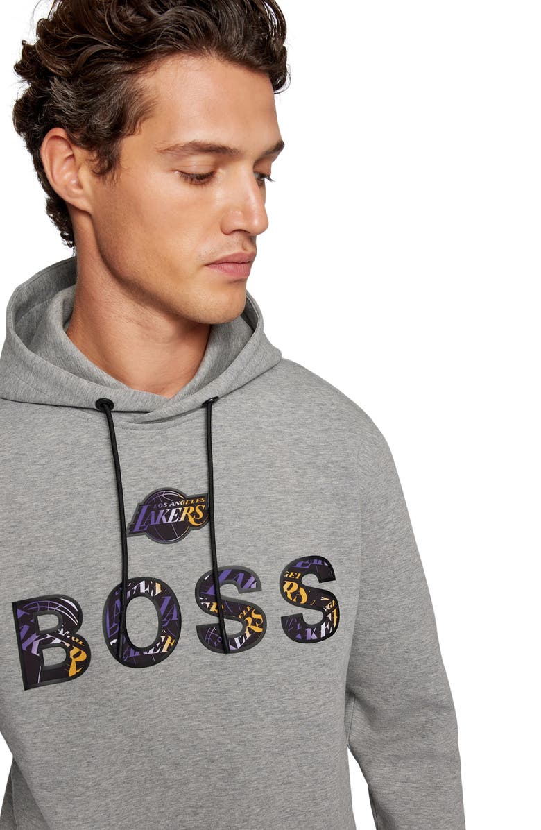 BOSS x NBA Wbounce 2 Los Angeles Lakers Logo Hoodie, Alternate, color,
