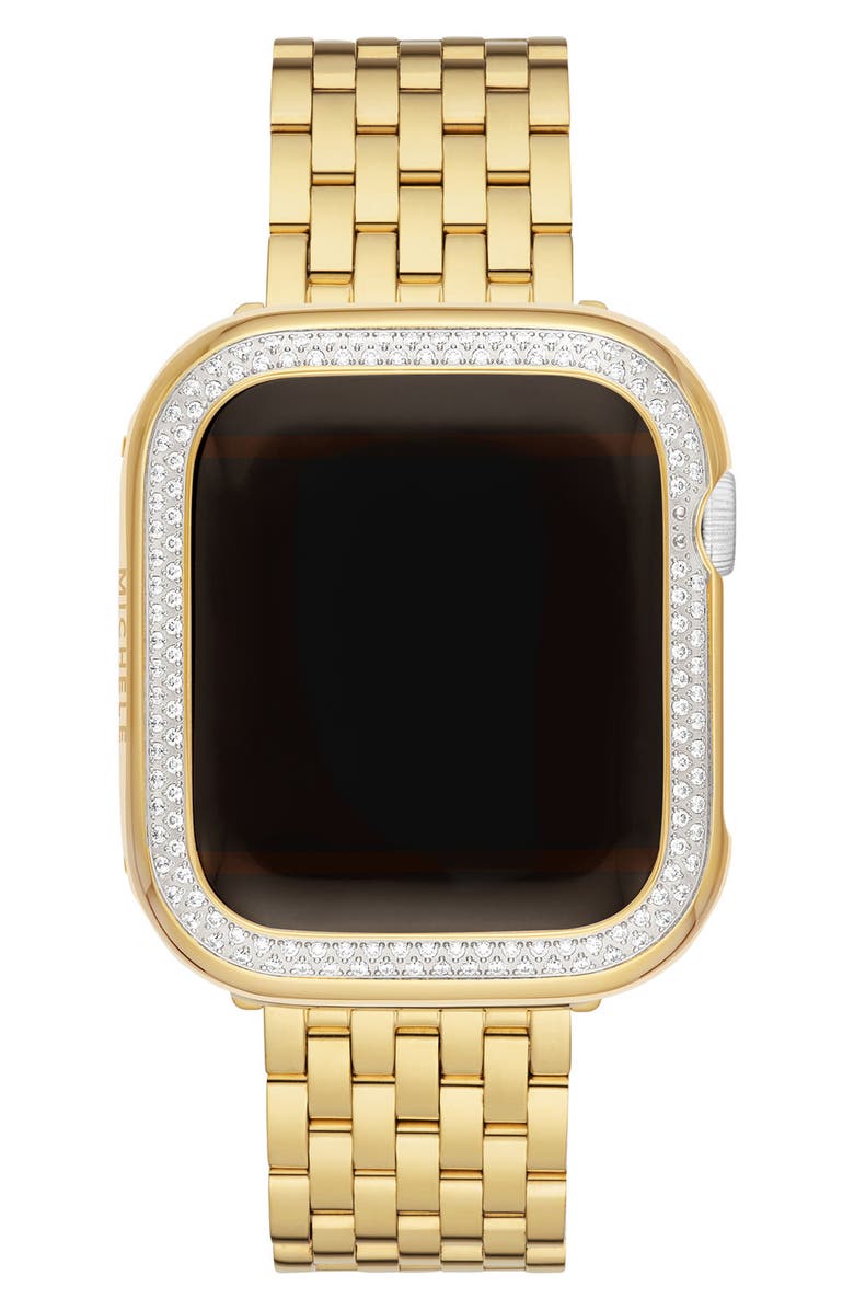 MICHELE 40mm Apple Watch<sup>®</sup> Diamond Case Attachment, Main, color, Two-Tone Gold