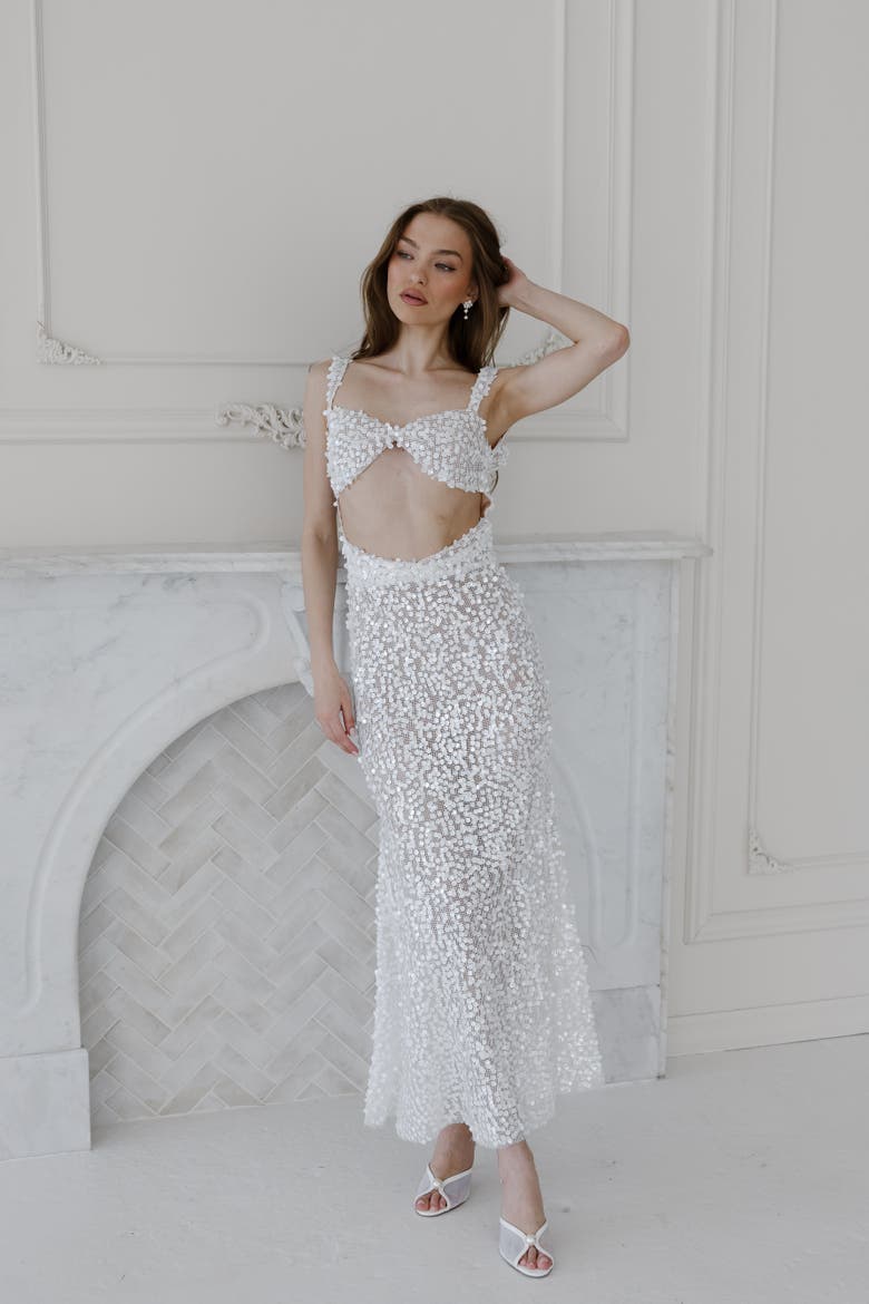 Remy Maxi Dress, Alternate, color, Ivory